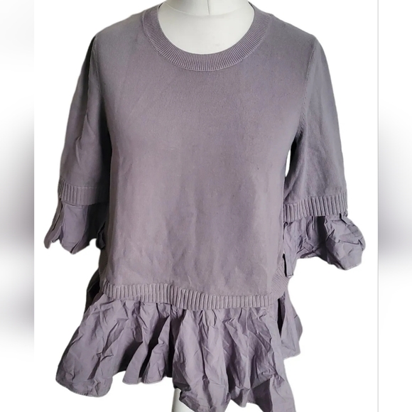 Cos Grey Short Sleeved Shirt Jumper top size S 8/10 uk - Picture 4 of 8